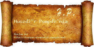 Huszár Pompónia névjegykártya